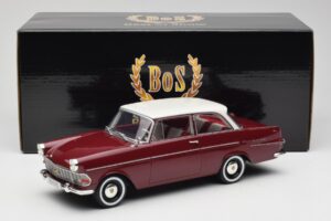 Opel Rekord P2 Mørkerød & Hvid BoS Models 1:18 BOS415 Resin — billede 6 af 6