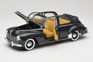 Peugeot 203 Cabriolet Sort Solido 1:18 8156 Metal — billede 2 af 8