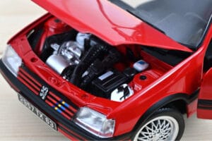 Peugeot 205 GTi 1.9 PTS Deco Vallelunga Rød Norev 1:18 184846 Metal — billede 3 af 3