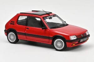 Peugeot 205 GTi 1.9 PTS Deco Vallelunga Rød Norev 1:18 184846 Metal