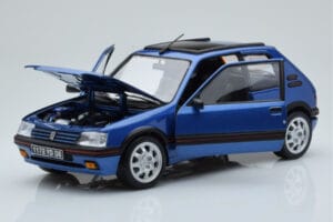 Peugeot 205 GTi 1.9 Med Soltag Miami Blå Norev 1:18 184844 Metal — billede 2 af 8