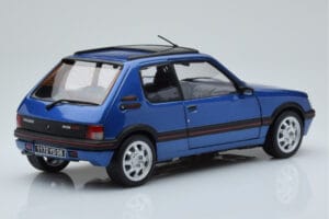 Peugeot 205 GTi 1.9 Med Soltag Miami Blå Norev 1:18 184844 Metal — billede 3 af 8