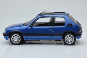 Peugeot 205 GTi 1.9 Med Soltag Miami Blå Norev 1:18 184844 Metal — billede 4 af 8