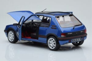 Peugeot 205 GTi 1.9 Med Soltag Miami Blå Norev 1:18 184844 Metal — billede 5 af 8