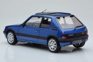 Peugeot 205 GTi 1.9 Med Soltag Miami Blå Norev 1:18 184844 Metal — billede 7 af 8