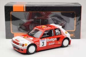 Peugeot 205 T16 #3 B. Darniche / A. Mahe Rally Ypres 1985 IXO 1:18 18RMC135 Metal — billede 6 af 6