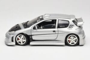 Peugeot 206 MTK Sølv Solido 1:18 1817 Metal — billede 4 af 8