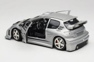 Peugeot 206 MTK Sølv Solido 1:18 1817 Metal — billede 5 af 8