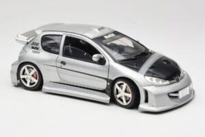 Peugeot 206 MTK Sølv Solido 1:18 1817 Metal — billede 6 af 8