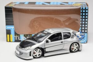 Peugeot 206 MTK Sølv Solido 1:18 1817 Metal — billede 8 af 8