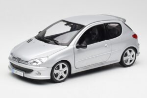 Peugeot 206 RC Aluminium Sølv Norev 1:18 184726 Metal