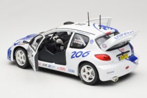Peugeot 206 WRC #15 G. Panizzi / H. Panizzi WRC 1999 Solido 1:18 9016 Metal — billede 5 af 8