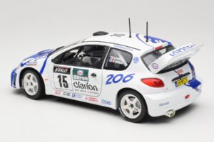 Peugeot 206 WRC #15 G. Panizzi / H. Panizzi WRC 1999 Solido 1:18 9016 Metal — billede 7 af 8