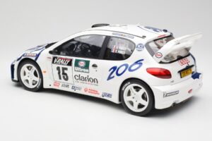 Peugeot 206 WRC G. Panizzi / H. Panizzi Tour de Corse 1999 Otto 1:12 G081 Resin — billede 5 af 6