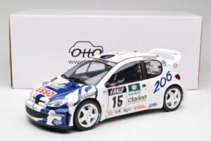 Peugeot 206 WRC G. Panizzi / H. Panizzi Tour de Corse 1999 Otto 1:12 G081 Resin — billede 6 af 6