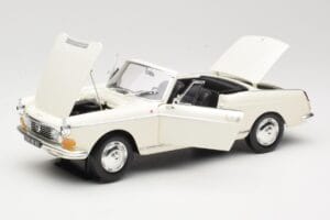 Peugeot 404 Cabriolet Hvid Norev 1:18 184746 Metal — billede 2 af 8