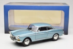 Peugeot 404 Coupe Blå Norev 1:18 184745 Metal — billede 8 af 8