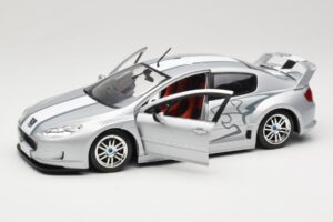 Peugeot 407 Racing Sølv Solido 1:18 90642 Metal — billede 2 af 8