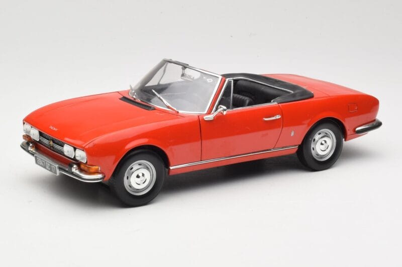 Peugeot 504 Cabriolet Rød Norev 1:18 184754 Metal