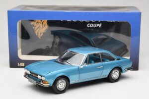 Peugeot 504 Coupe Blå Norev 1:18 184755 Metal — billede 8 af 8
