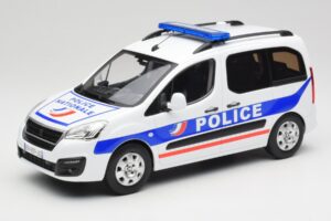 Peugeot Partner Police Blå Norev 1:18 184891 Metal