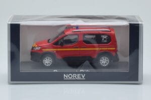 Peugeot Rifter Pompiers Rød Norev 1:43 479069 Metal — billede 4 af 4