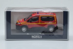 Peugeot Rifter Pompiers Secours Medical Rød Norev 1:43 479070 Metal — billede 4 af 4