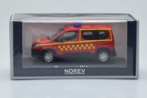 Peugeot Rifter Sapeurs Pompiers Rød Norev 1:43 479071 Metal — billede 4 af 4