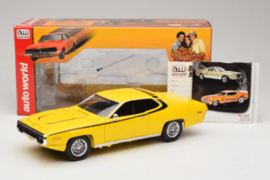 Plymouth Satellite Daisy Dukes of Hazzard Auto World 1:18 AWSS105/06 Metal — billede 8 af 8