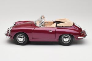 Porsche 356B Cabriolet Aubergine Bburago 1:18 3021-M4 Metal — billede 4 af 8