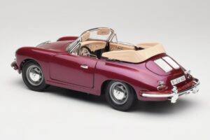 Porsche 356B Cabriolet Aubergine Bburago 1:18 3021-M4 Metal — billede 7 af 8
