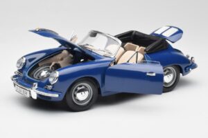 Porsche 356B Cabriolet Blå Bburago 1:18 3051 Metal — billede 2 af 8
