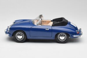 Porsche 356B Cabriolet Blå Bburago 1:18 3051 Metal — billede 4 af 8