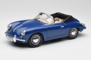 Porsche 356B Cabriolet Blå Bburago 1:18 3051 Metal