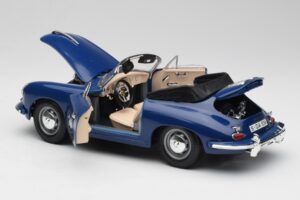 Porsche 356B Cabriolet Blå Bburago 1:18 3051 Metal — billede 5 af 8