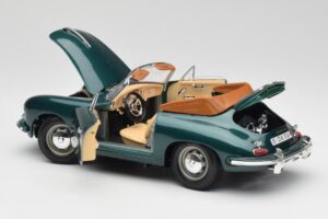 Porsche 356B Cabriolet Grøn Bburago 1:18 3051-M1 Metal — billede 5 af 8