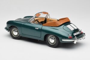 Porsche 356B Cabriolet Grøn Bburago 1:18 3051-M1 Metal — billede 7 af 8