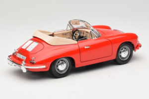 Porsche 356B Cabriolet Rød Tchibo 1:18 45703 Metal — billede 3 af 8
