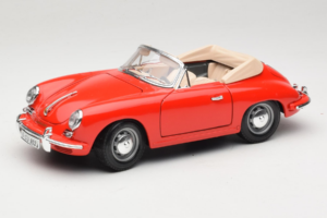 Porsche 356B Cabriolet Rød Tchibo 1:18 45703 Metal