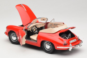 Porsche 356B Cabriolet Rød Tchibo 1:18 45703 Metal — billede 5 af 8