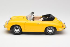 Porsche 356B Cabriolet Gul Bburago 1:18 3031 Metal — billede 4 af 8