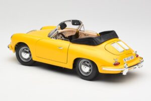 Porsche 356B Cabriolet Gul Bburago 1:18 3031 Metal — billede 7 af 8