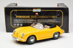 Porsche 356B Cabriolet Gul Bburago 1:18 3031 Metal — billede 8 af 8