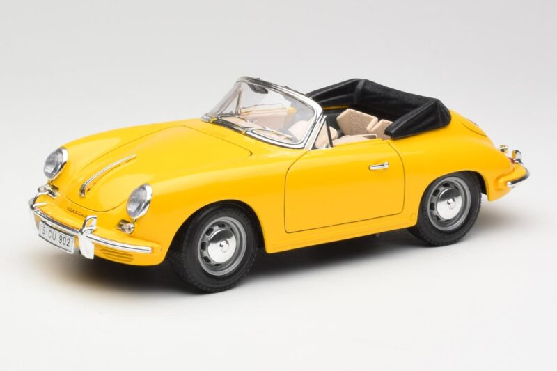 Porsche 356B Cabriolet Gul Bburago 1:18 3031 Metal