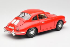 Porsche 356B Rød Bburago 1:18 3021 Metal — billede 3 af 8