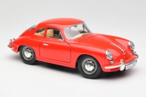 Porsche 356B Rød Bburago 1:18 3021 Metal — billede 6 af 8