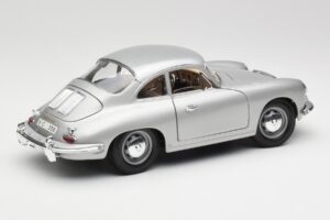 Porsche 356B Sølv Bburago 1:18 3021-M1 Metal — billede 3 af 8