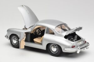 Porsche 356B Sølv Bburago 1:18 3021-M1 Metal — billede 5 af 8