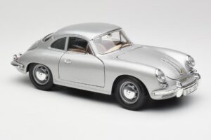 Porsche 356B Sølv Bburago 1:18 3021-M1 Metal — billede 6 af 8