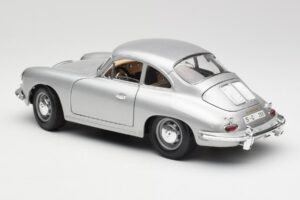 Porsche 356B Sølv Bburago 1:18 3021-M1 Metal — billede 7 af 8